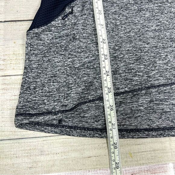 Athleta Gray Blue Pullover Running Wild Colorblock Half Zip Sweater Size M - Picture 9 of 9